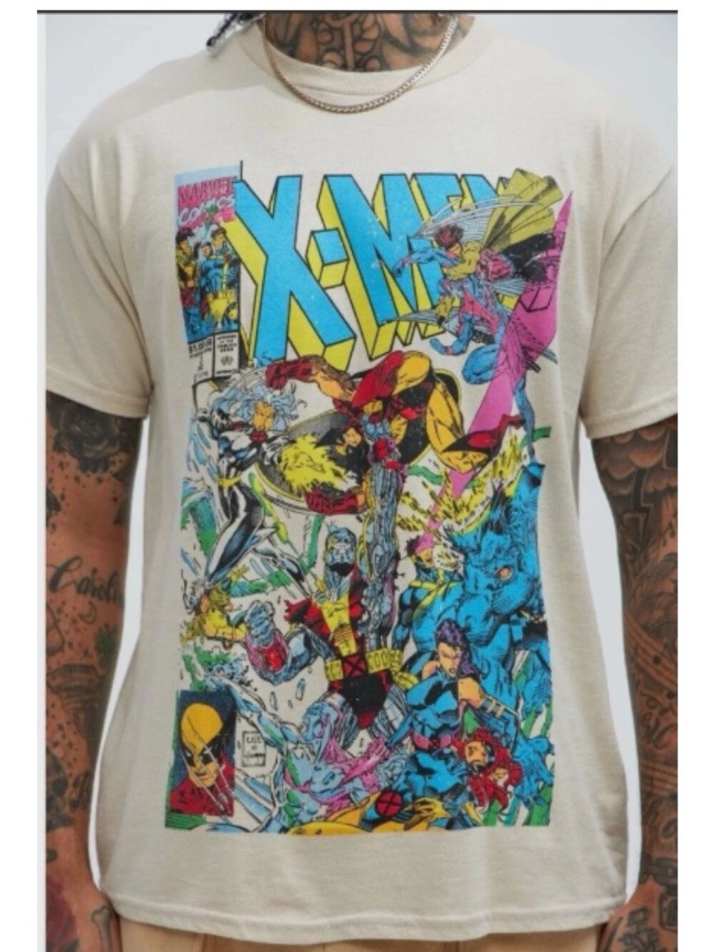 Vintage X-Men Marvel Comics Graphic Tee Retro 90s Superhero Shirt Y2K
